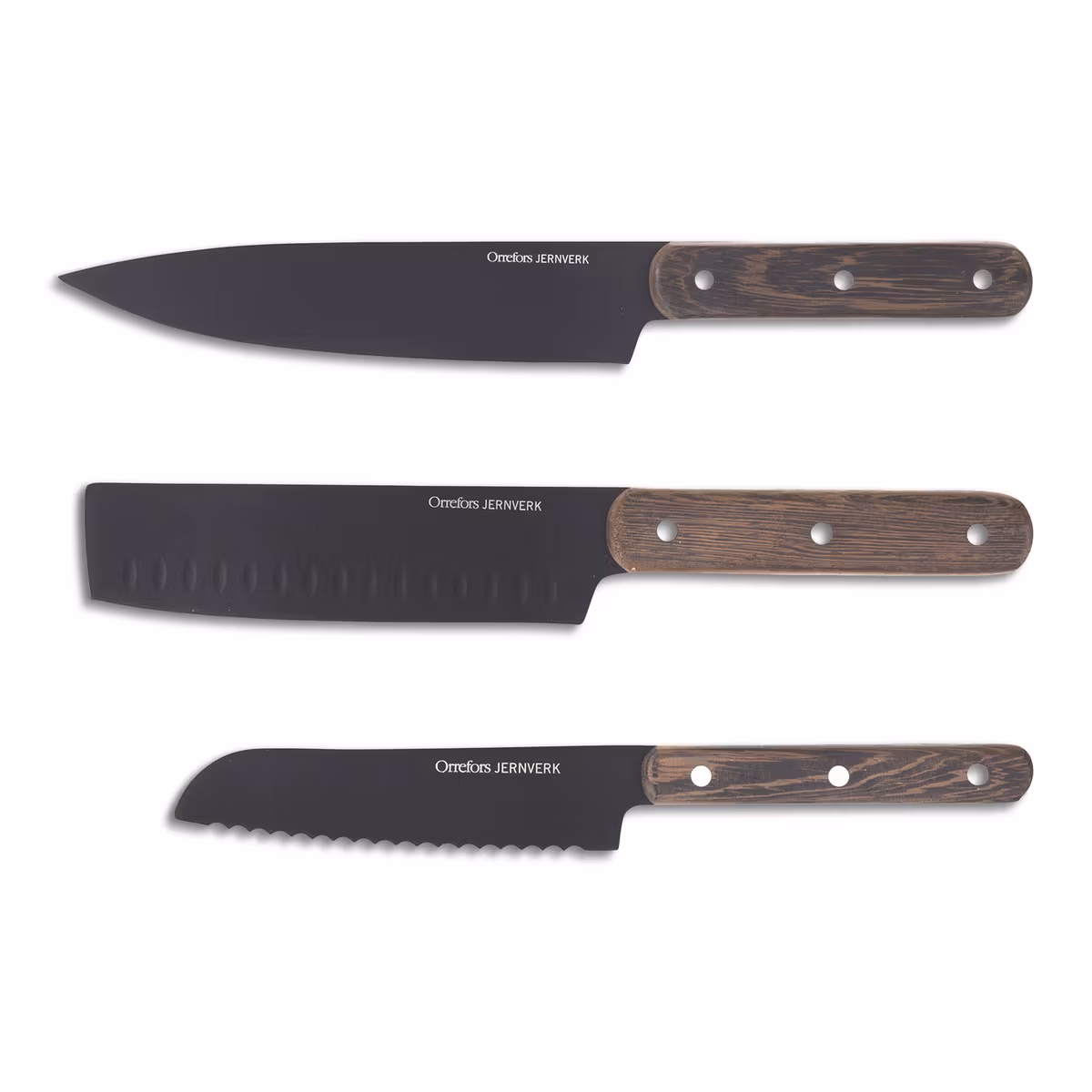 Vue 8 de Orrefors Jernverk Set de couteaux en bois set de 3