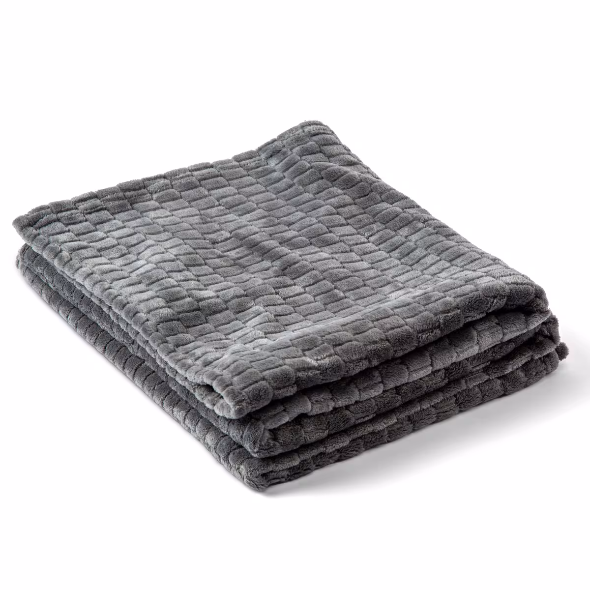 Vue 1 de Kosta Linnewafveri Fleece Plaid Jaquard 130x170 cm