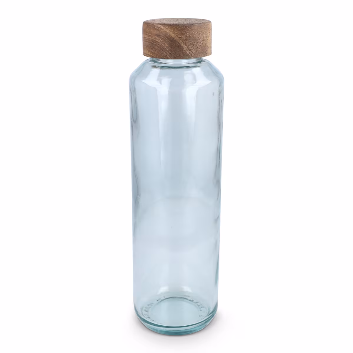 Vue 1 de Bouteille d'eau en verre recyclé InSideOut ReuuZ avec bouchon en bois 650 ml