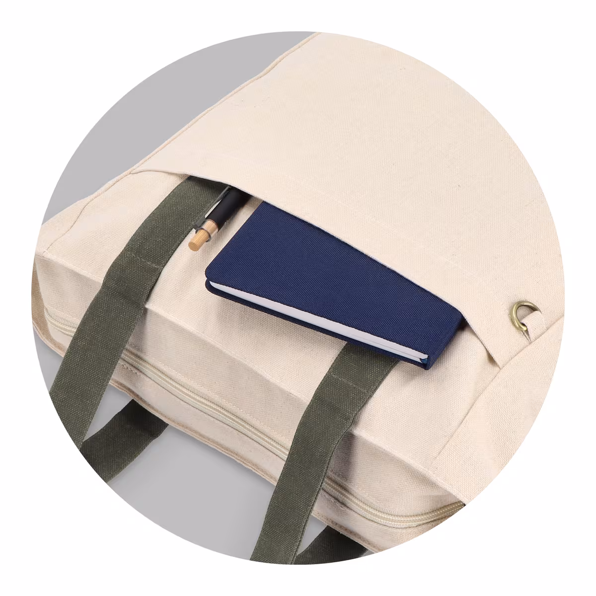 Vue 2 de Sac carrier Canvas InSideOut Reuuz 33 x 42 x 10 cm
