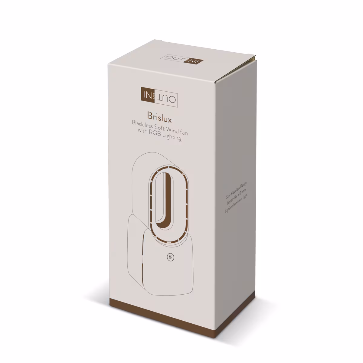 Vue 21 de Ventilateur sans pales inSideOut Brislux avec éclairage LED