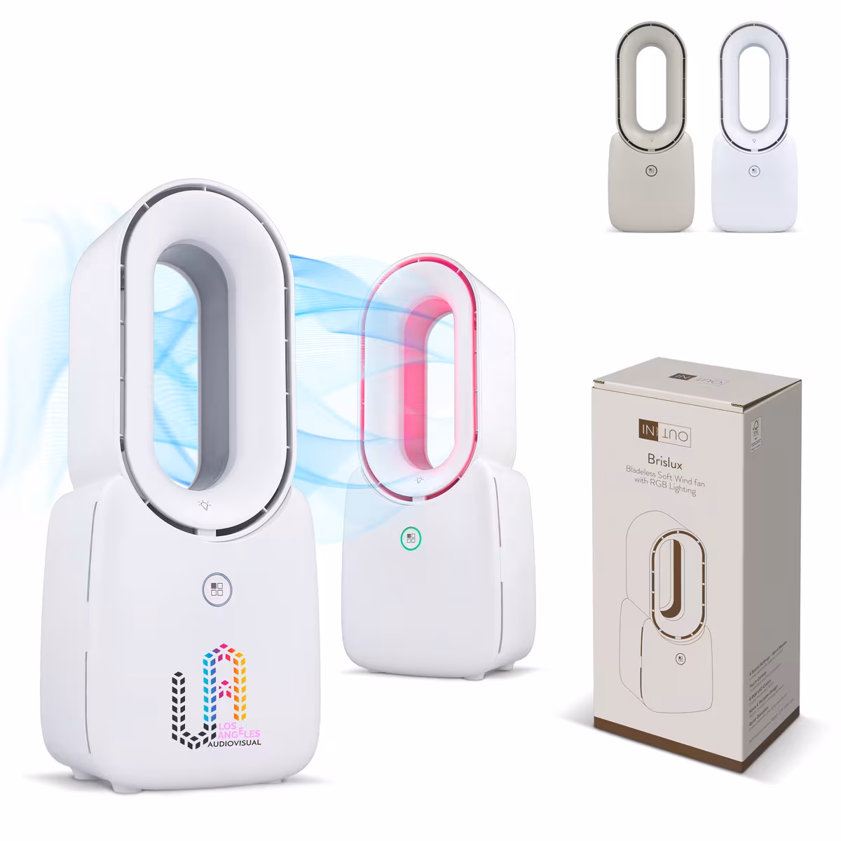 Vue 11 de Ventilateur sans pales inSideOut Brislux avec éclairage LED