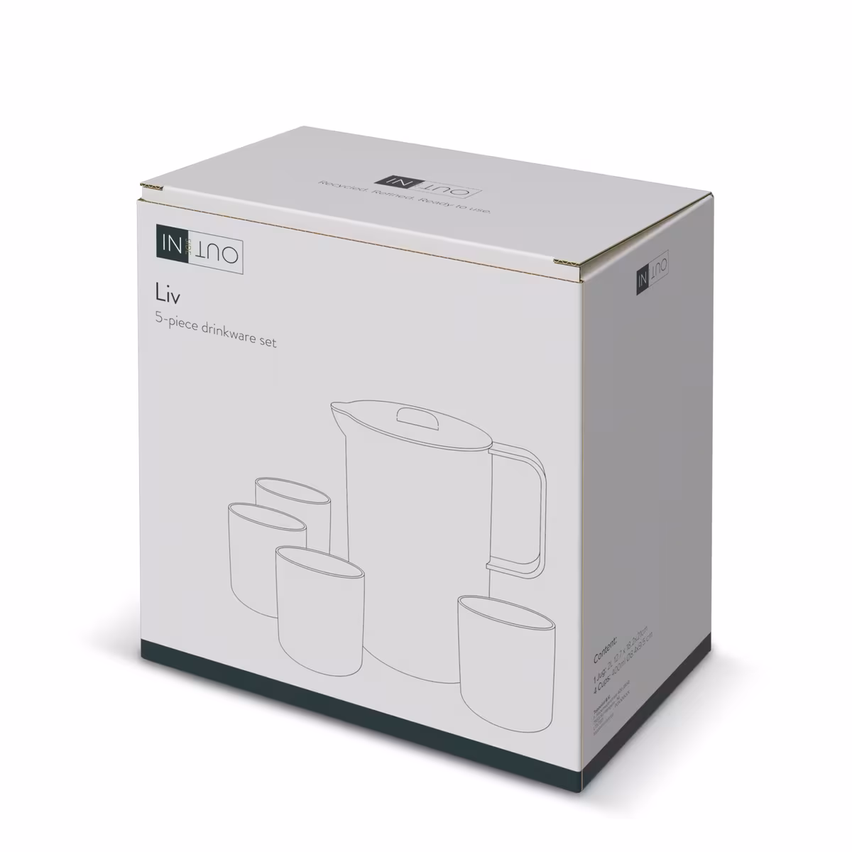 Vue 8 de Ensemble de 5 verres en PET recyclé InSideOut Liv