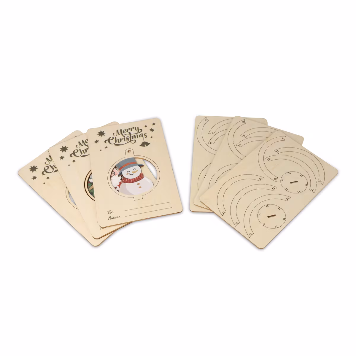 Vue 3 de InSideOut Ornement de Noël en bois set de 3