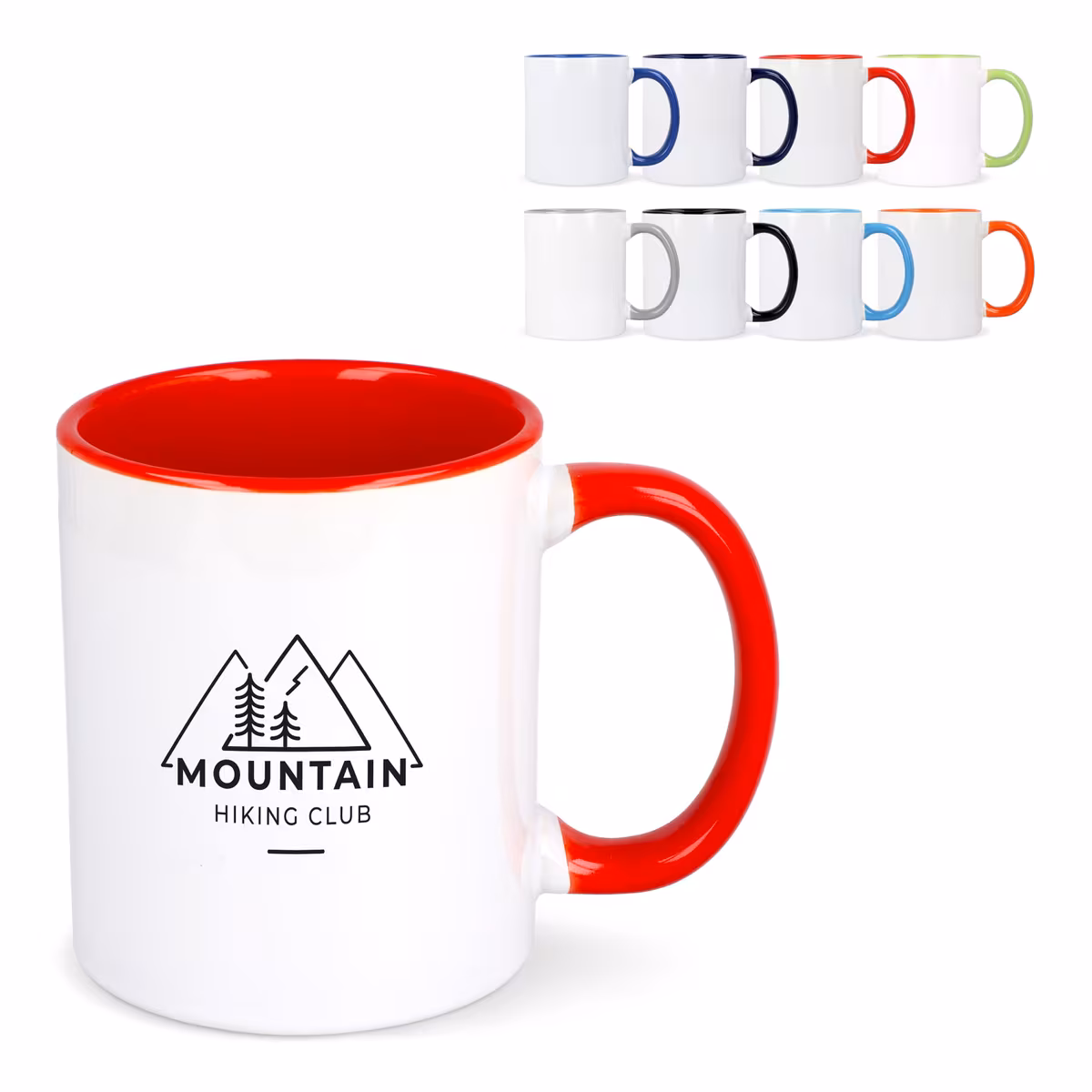 Vue 7 de Mug subli Oslo coloré à l'intérieur & anse 300ml
