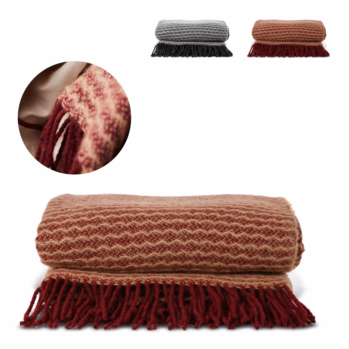 Vue 2 de Sagaform Ulli Couverture 100% laine de Nouvelle-Zélande