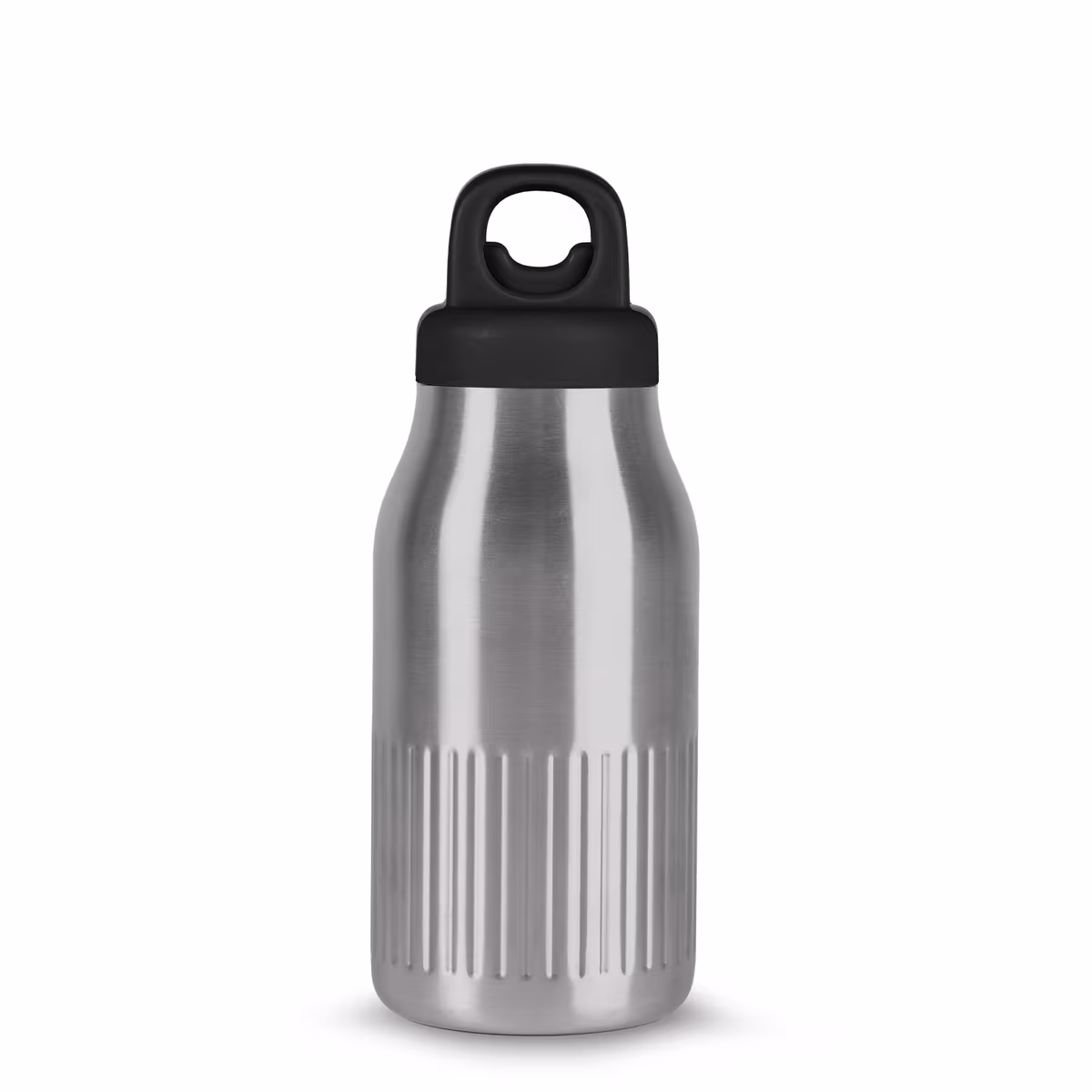 Sagaform Bouteille Truls en acier avec bouchon à clic pratique (recyclé) 500 ml
