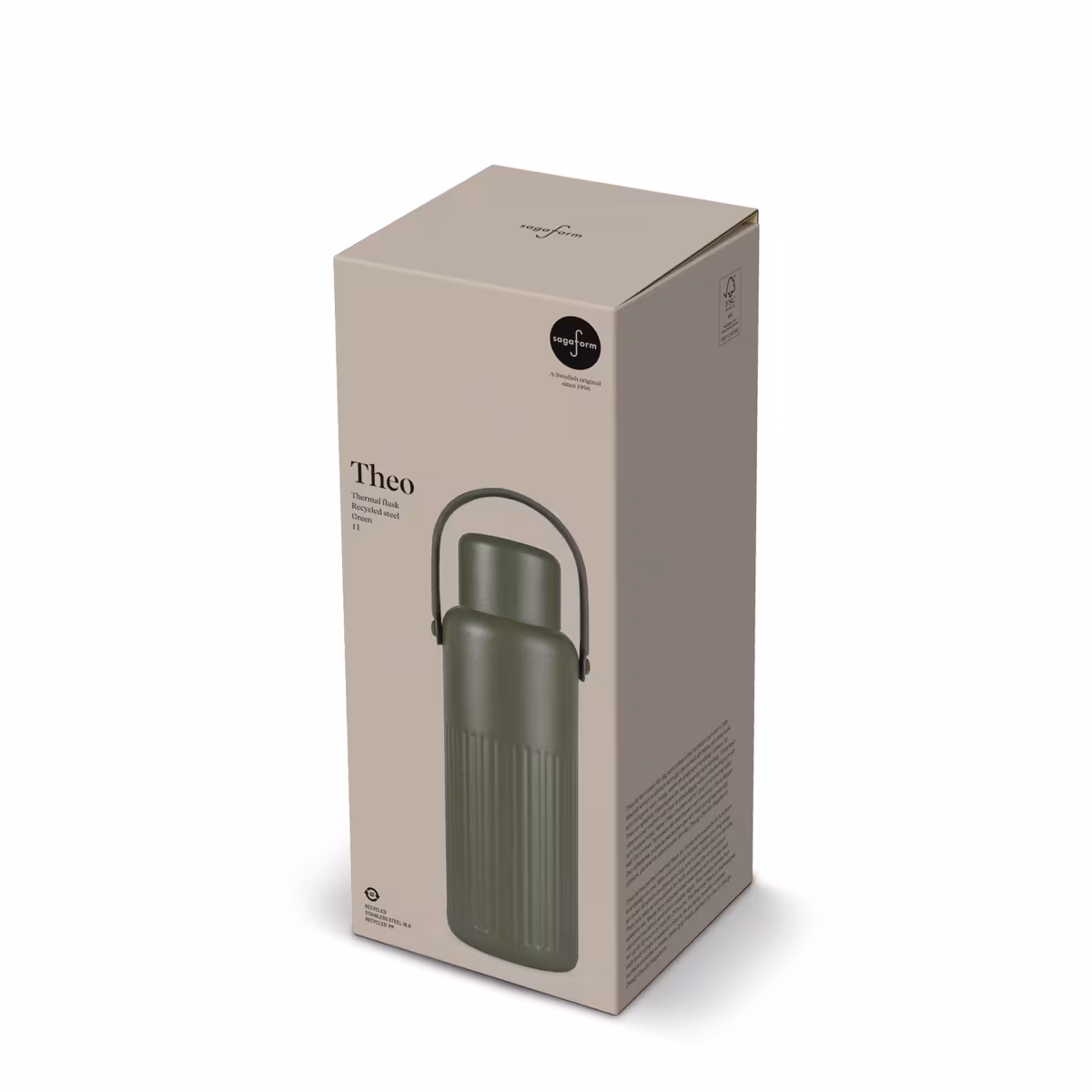 Vue 13 de Sagaform Theo Thermal Flask (recyclé) 1 L
