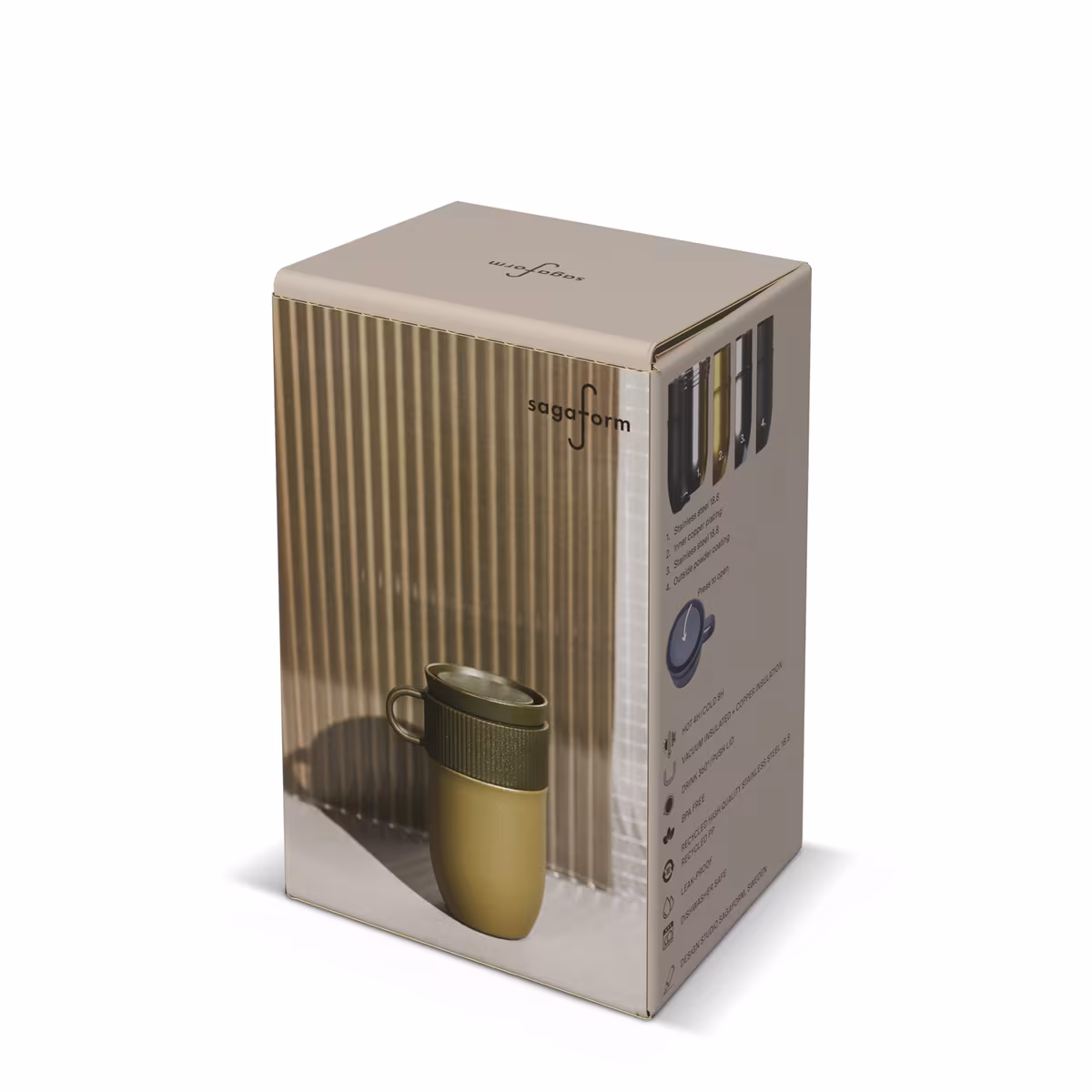 Vue 19 de Mug isolé Sagaform Ted, 280ml, étanche et lavable au lave-vaisselle