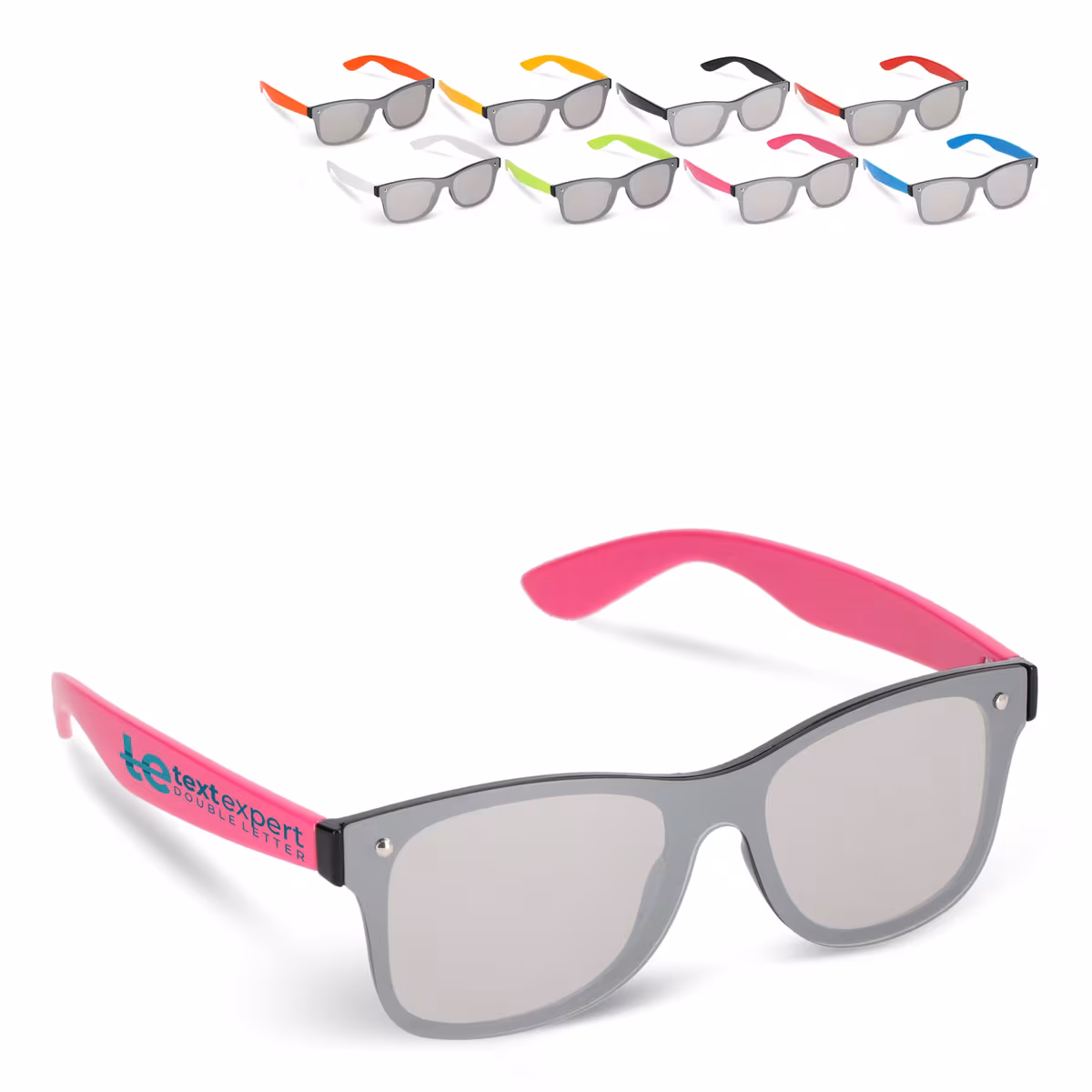 Vue 5 de Lunettes de soleil Justin R-PC avec uni-lentilles miroir UV400