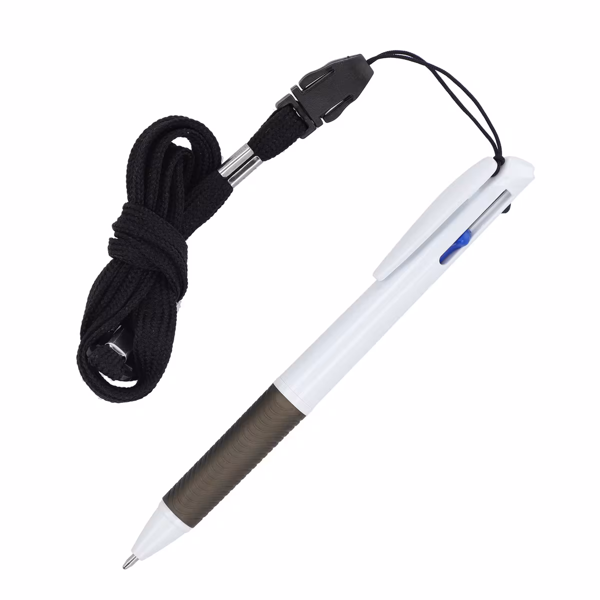 Stylo 3 couleurs avec grip et cordon
