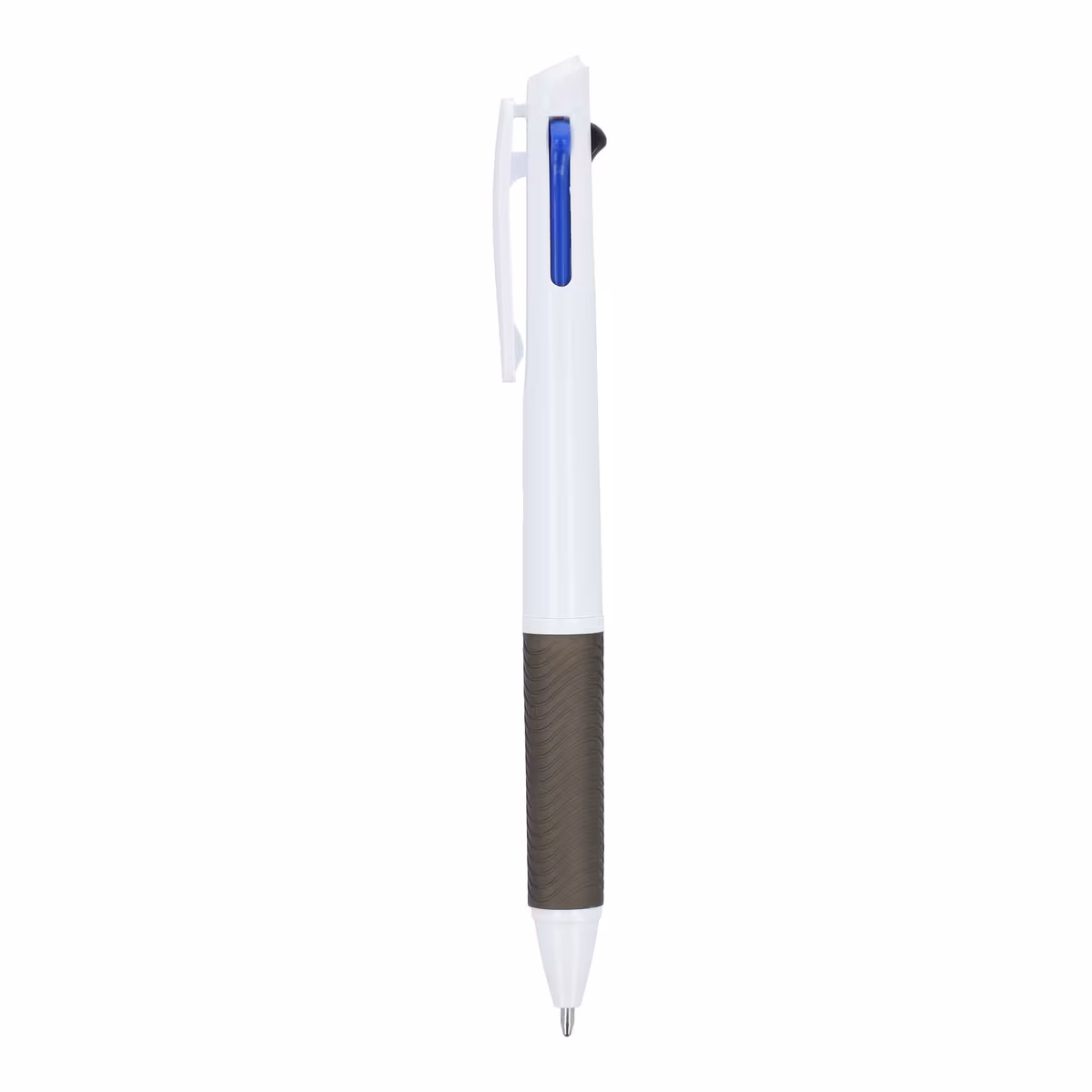 Vue 2 de Stylo 3 couleurs avec grip et cordon