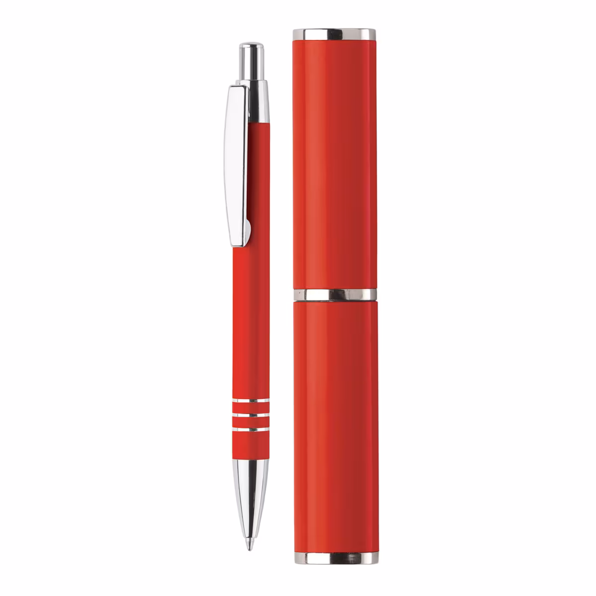 Stylo bille dans étui tube métal