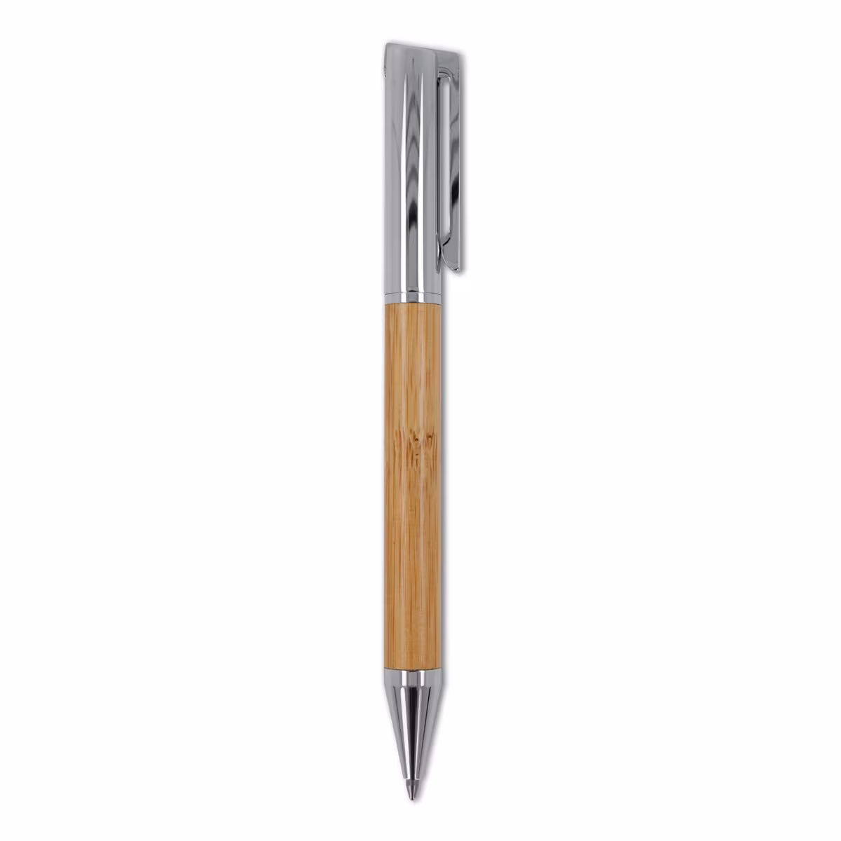 Vue 6 de Ensemble stylo à bille et roller en métal bambou dans une boîte cadeau