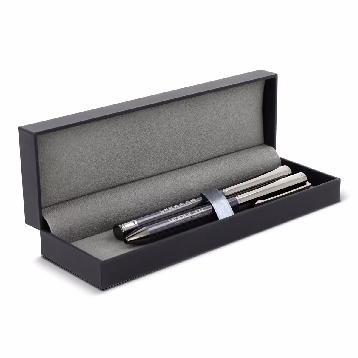 Vue 10 de Ensemble stylo à bille et stylo roller en métal dans un coffret cadeau