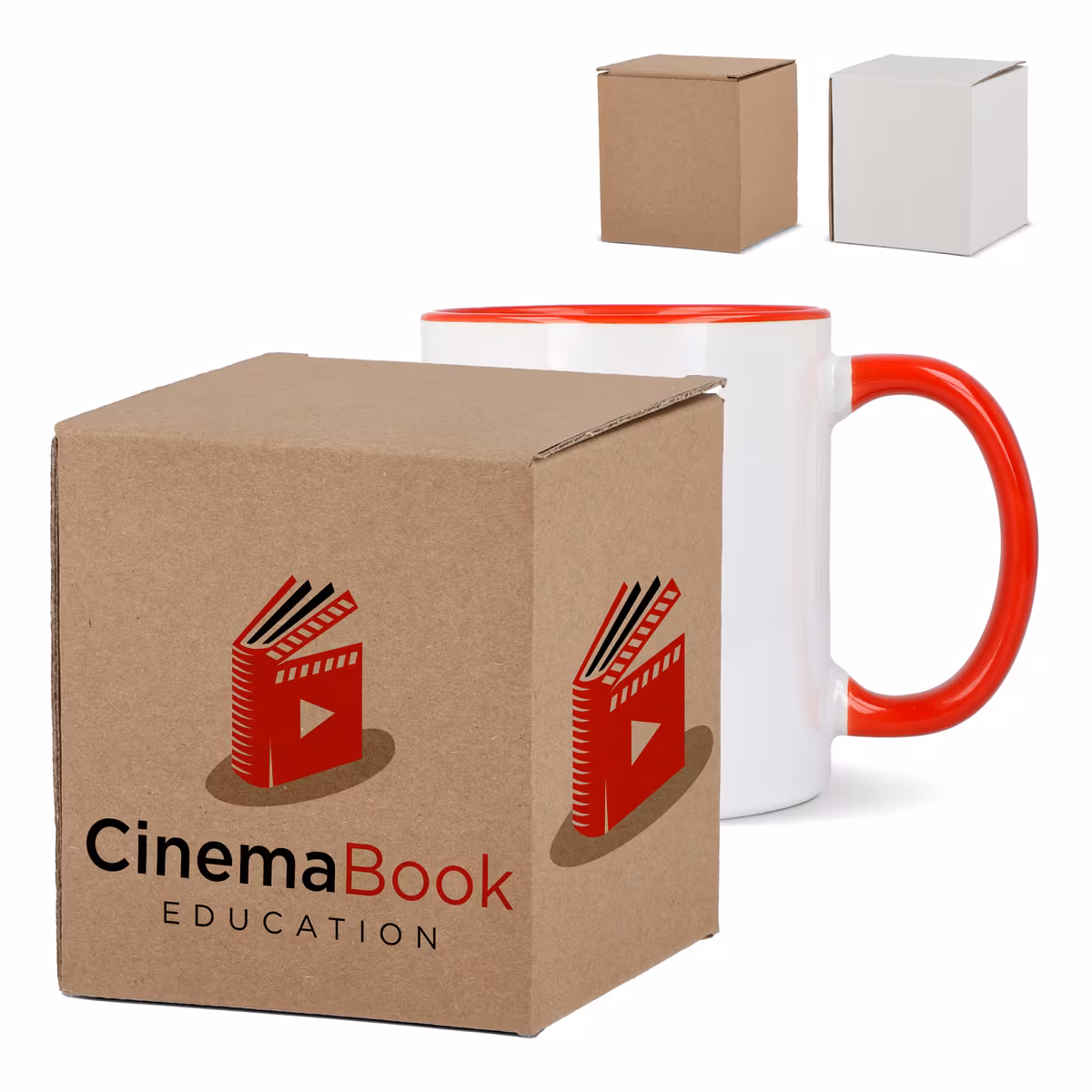 Vue 4 de Boîte-cadeau personnalisée pour les mugs