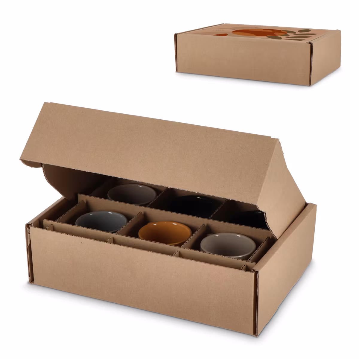 Vue 6 de Boîte cadeau personnalisée pour 6 mugs 34.7 x 24.3 x 9.9 cm
