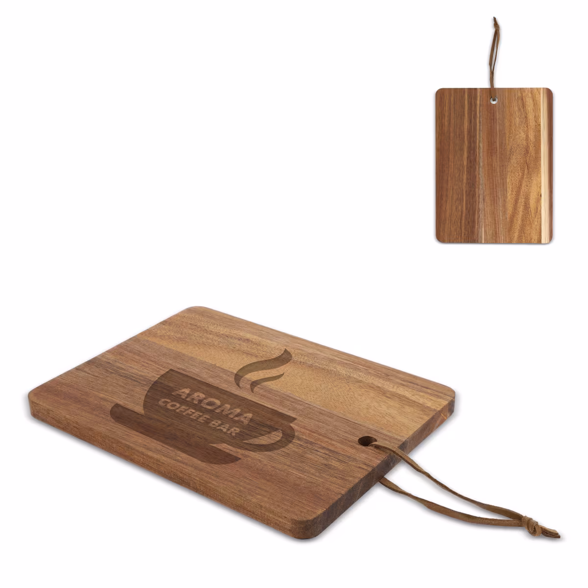Vue 3 de Planche de service en acacia 20 x 15 x 1,2cm