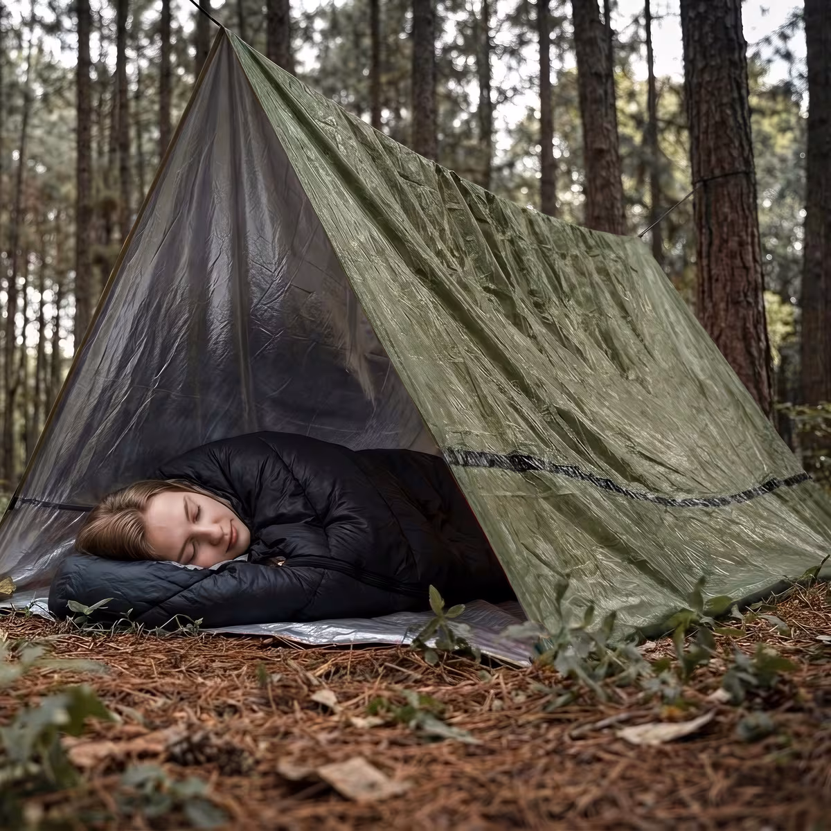 Vue 13 de Tente d'urgence compacte pour la survie en plein air