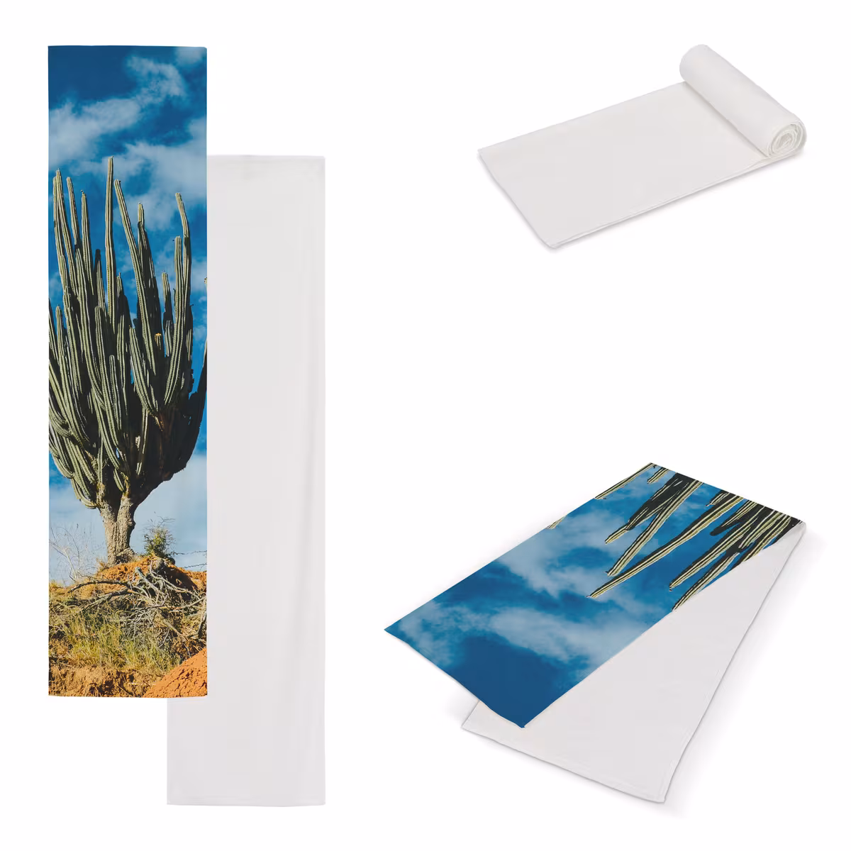 Vue 5 de Serviette de toilette double face sublimation 30 x 130 cm 400 g/m²
