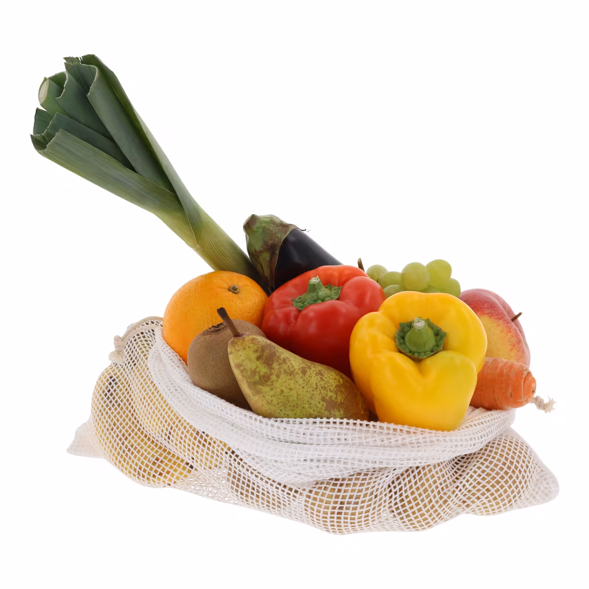 Vue 3 de Sac de courses, réutilisable, en coton OEKO-TEX® 40x45cm