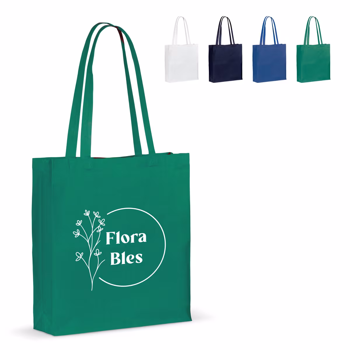 Vue 4 de Sac en coton recyclé avec soufflet 140g/m² 38x10x42cm