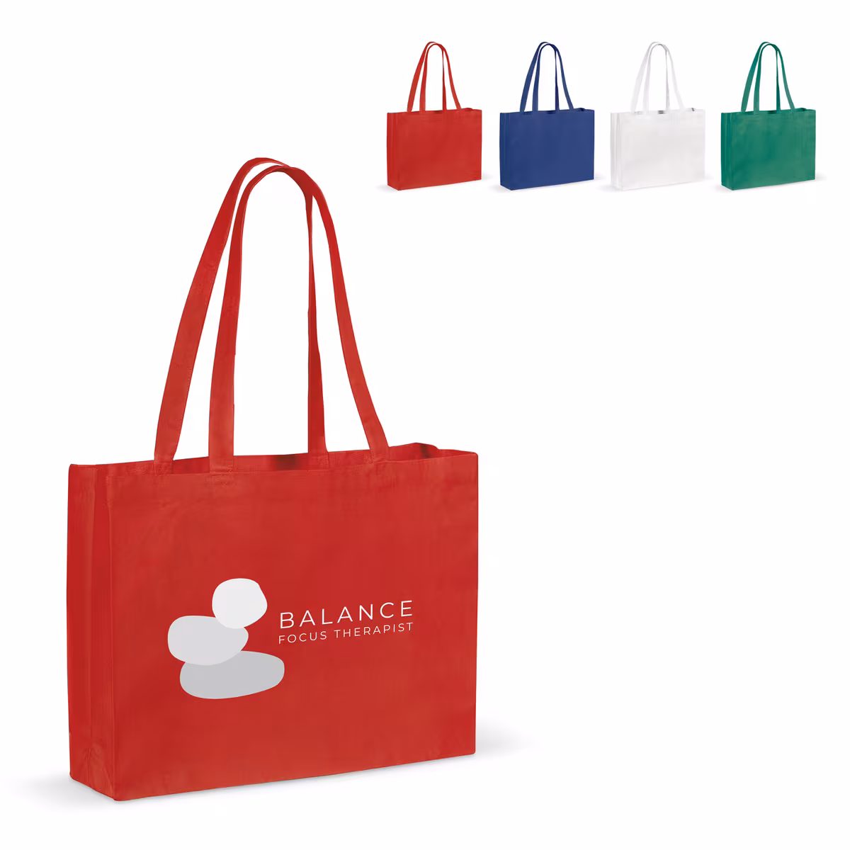 Vue 4 de Recycled cotton bag with gusset 140g/m² 49x14x37cm