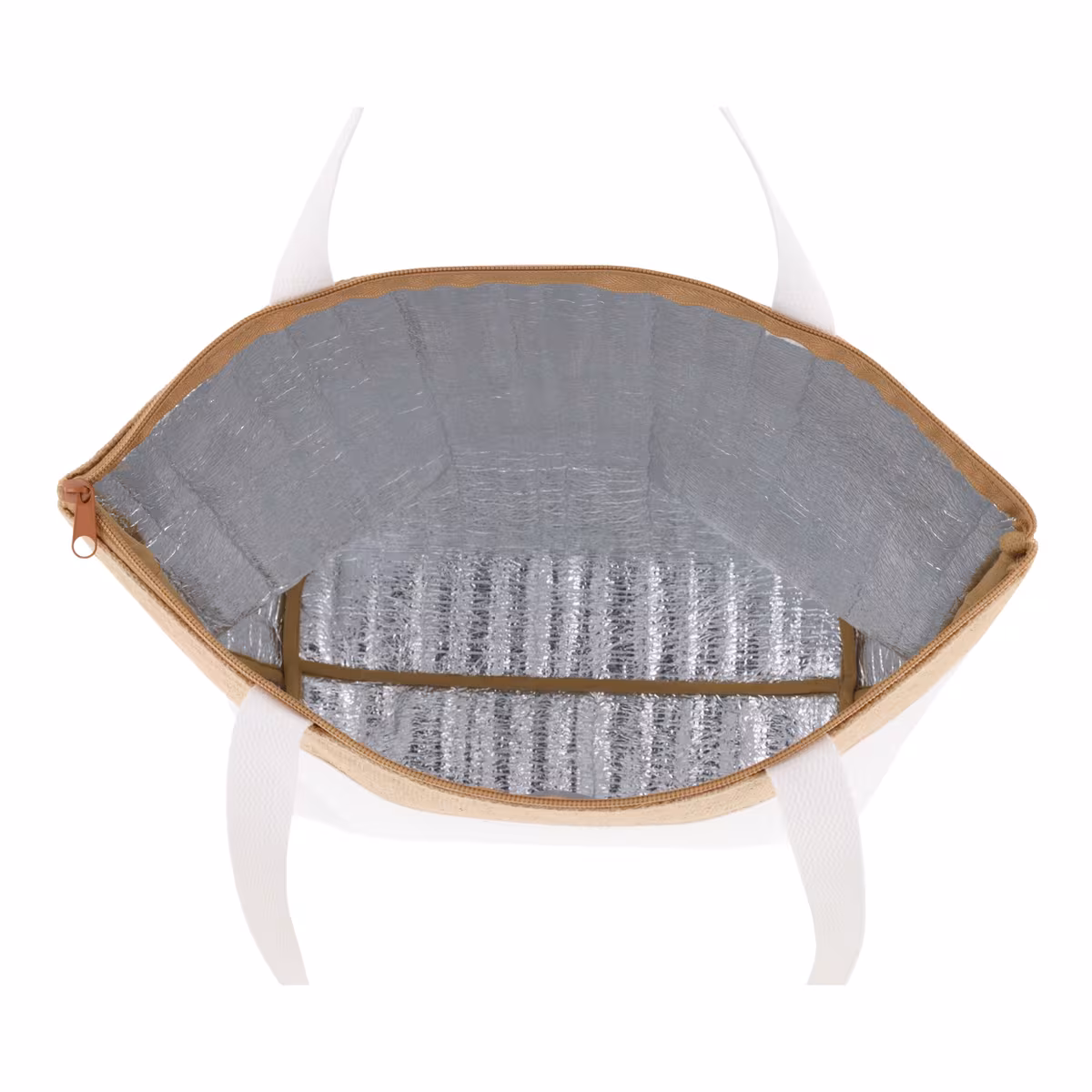 Vue 2 de Sac isotherme de plage coton/jute 43x33x14 cm