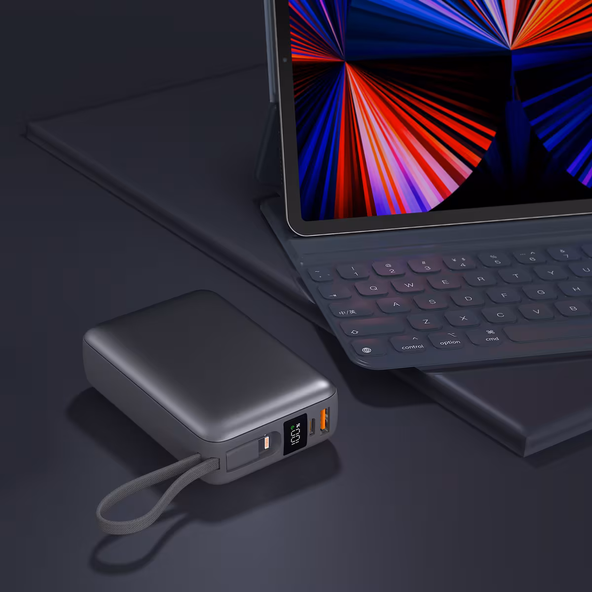 Vue 4 de Nova Powerbank 22,5 W Power Delivery avec câbles intégrés 20 000 mAh