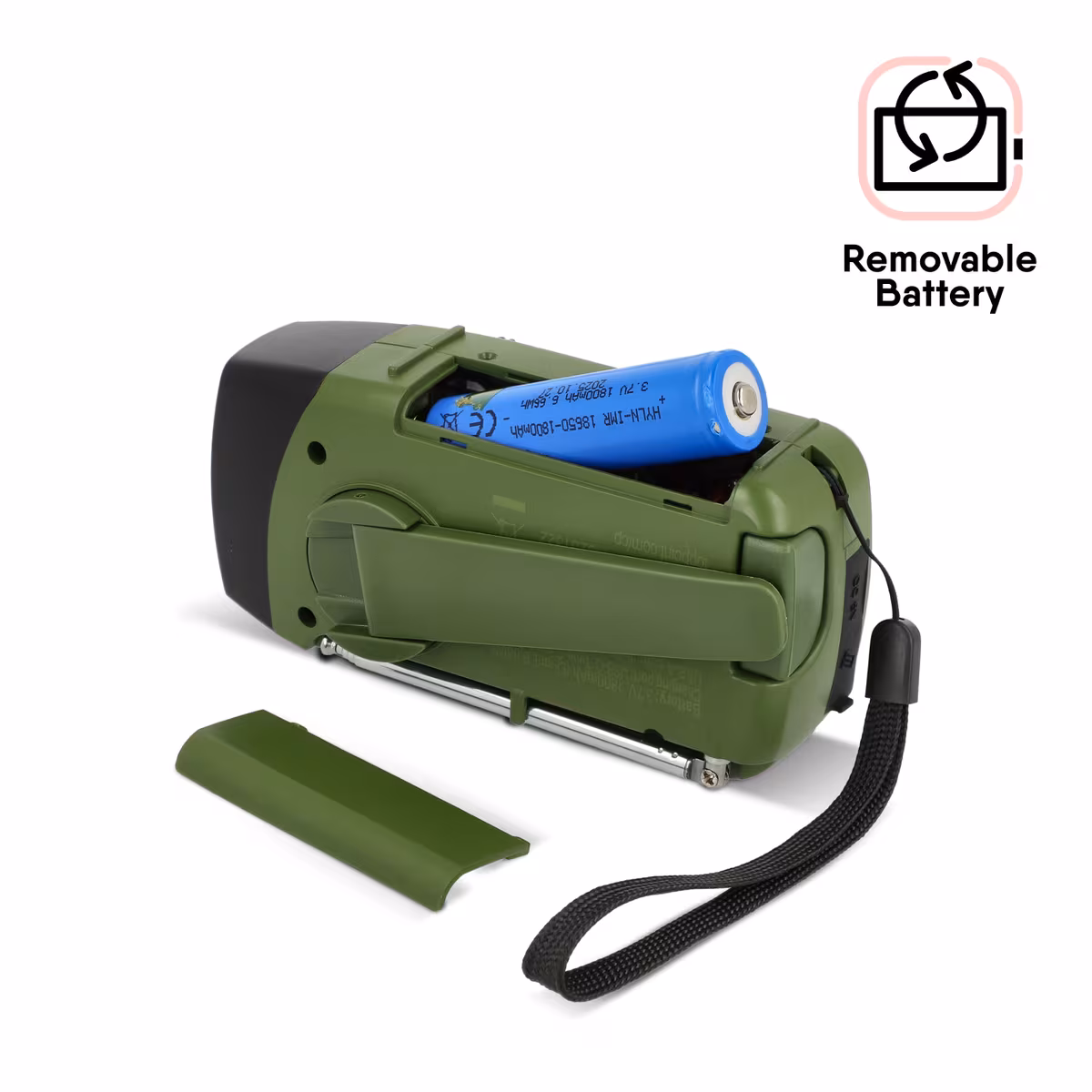 Vue 30 de SafeSound Radio d'urgence solaire avec manivelle