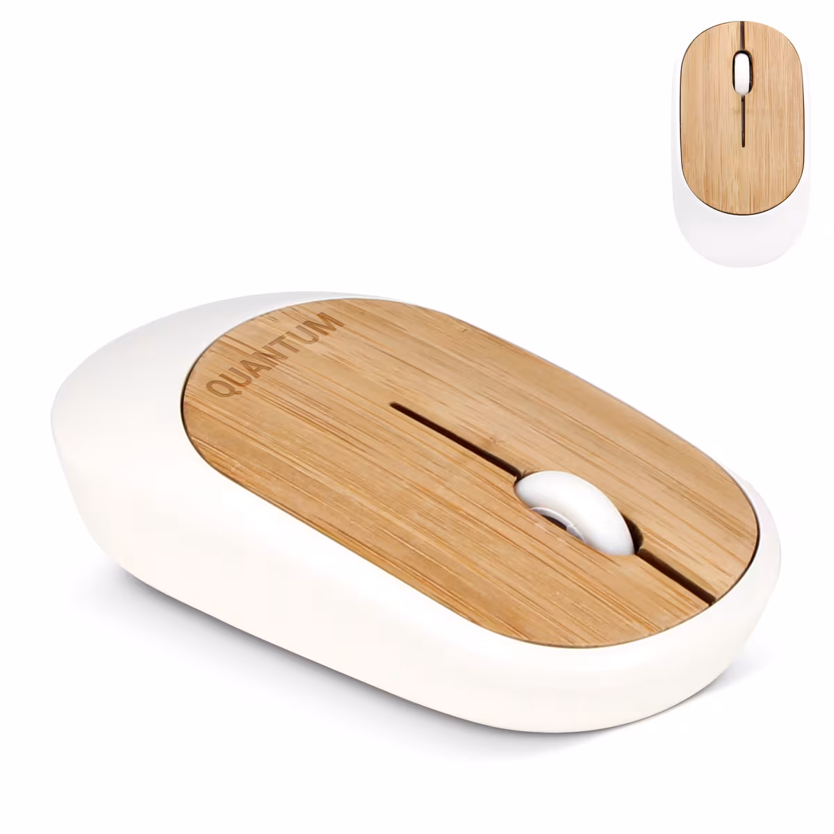Vue 3 de Souris de voyage R-ABS & bambou