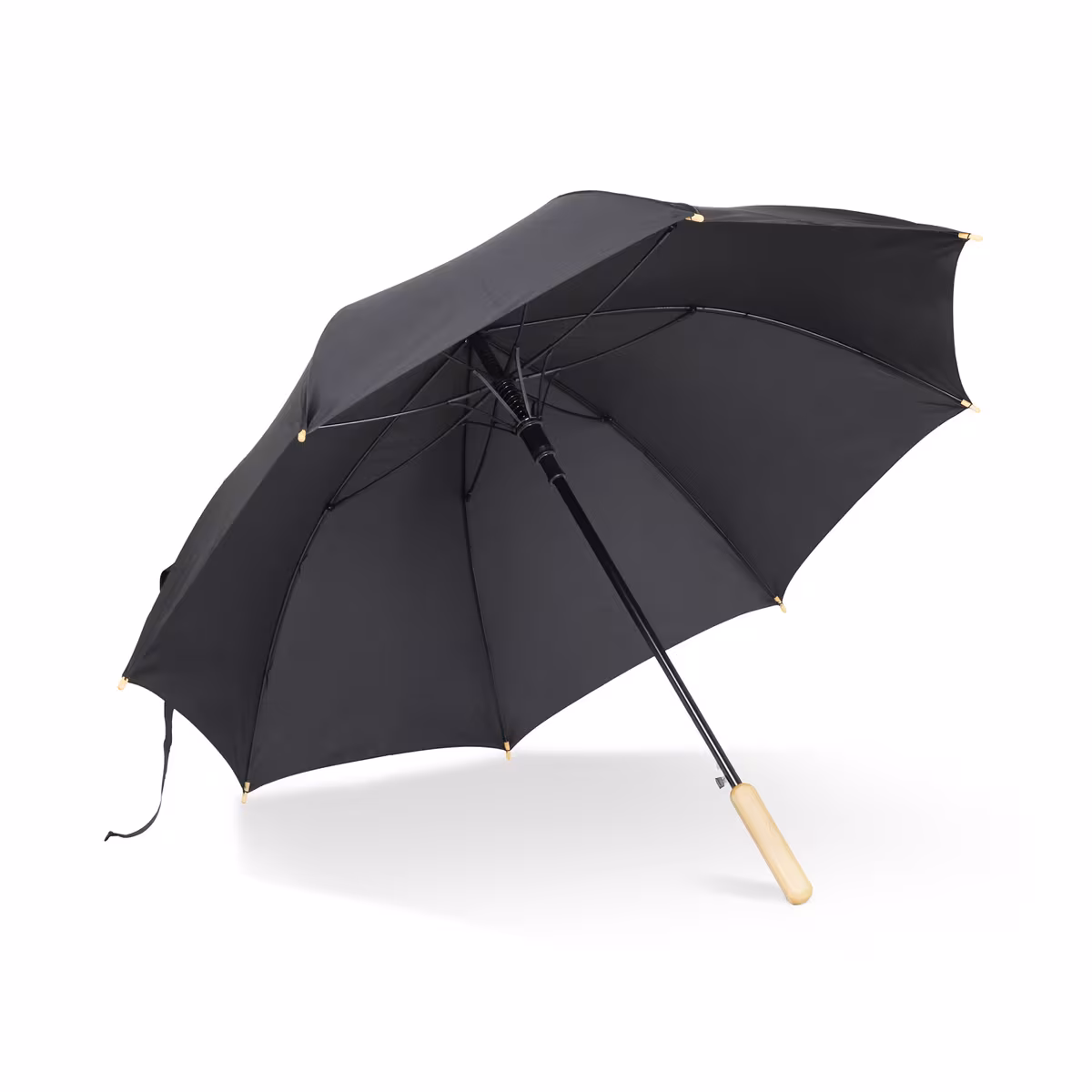 Parapluie bâton 25” en R-PET. Poignée droite, ouverture automatique