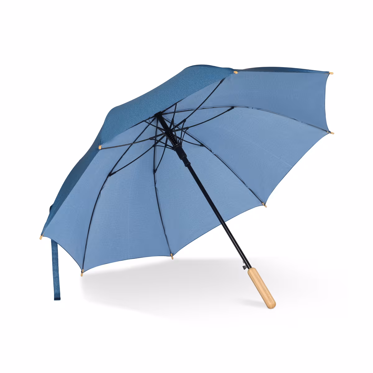 Vue 6 de Parapluie bâton 25” en R-PET. Poignée droite, ouverture automatique