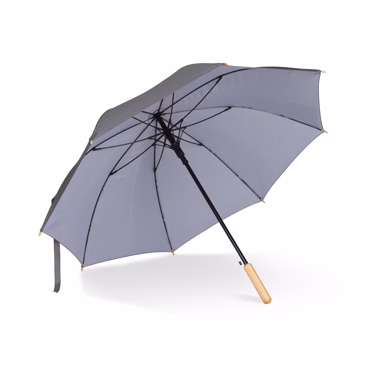 Vue 14 de Parapluie bâton 25” en R-PET. Poignée droite, ouverture automatique