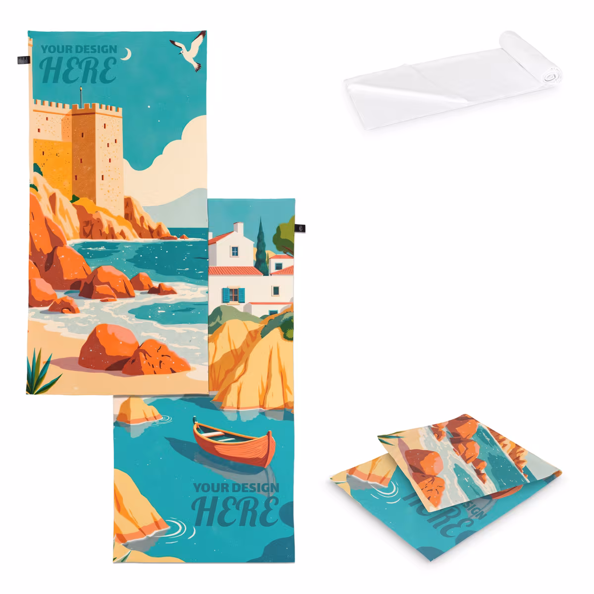 Serviette éponge R-PET 70x140 cm (300 g/m²) sublimation
