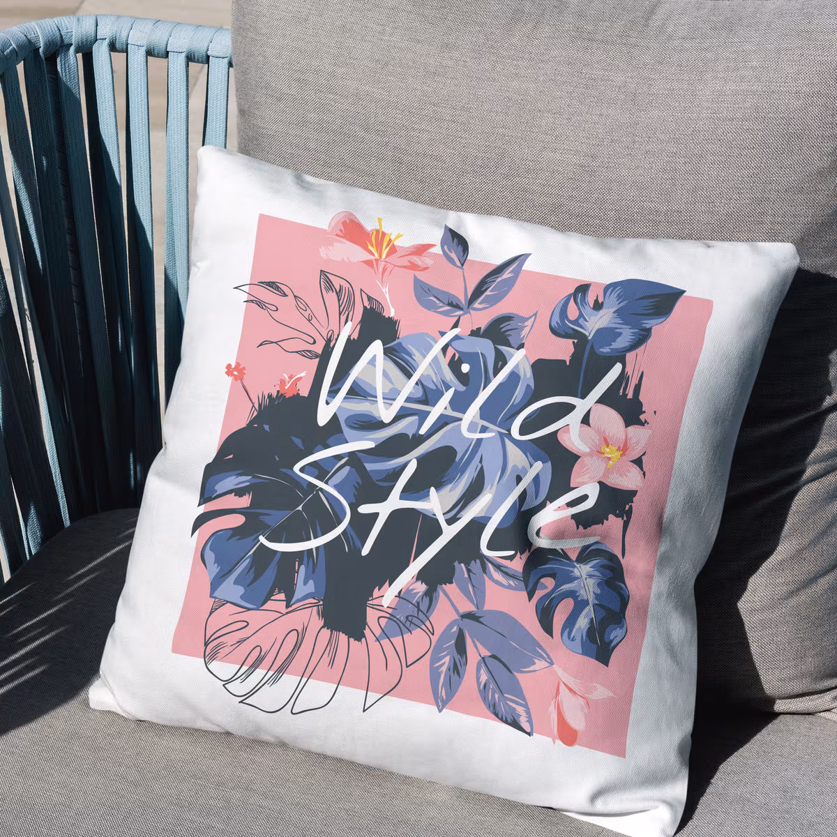Vue 7 de Housse de coussin en sergé et coussin 40x40 cm sublimation