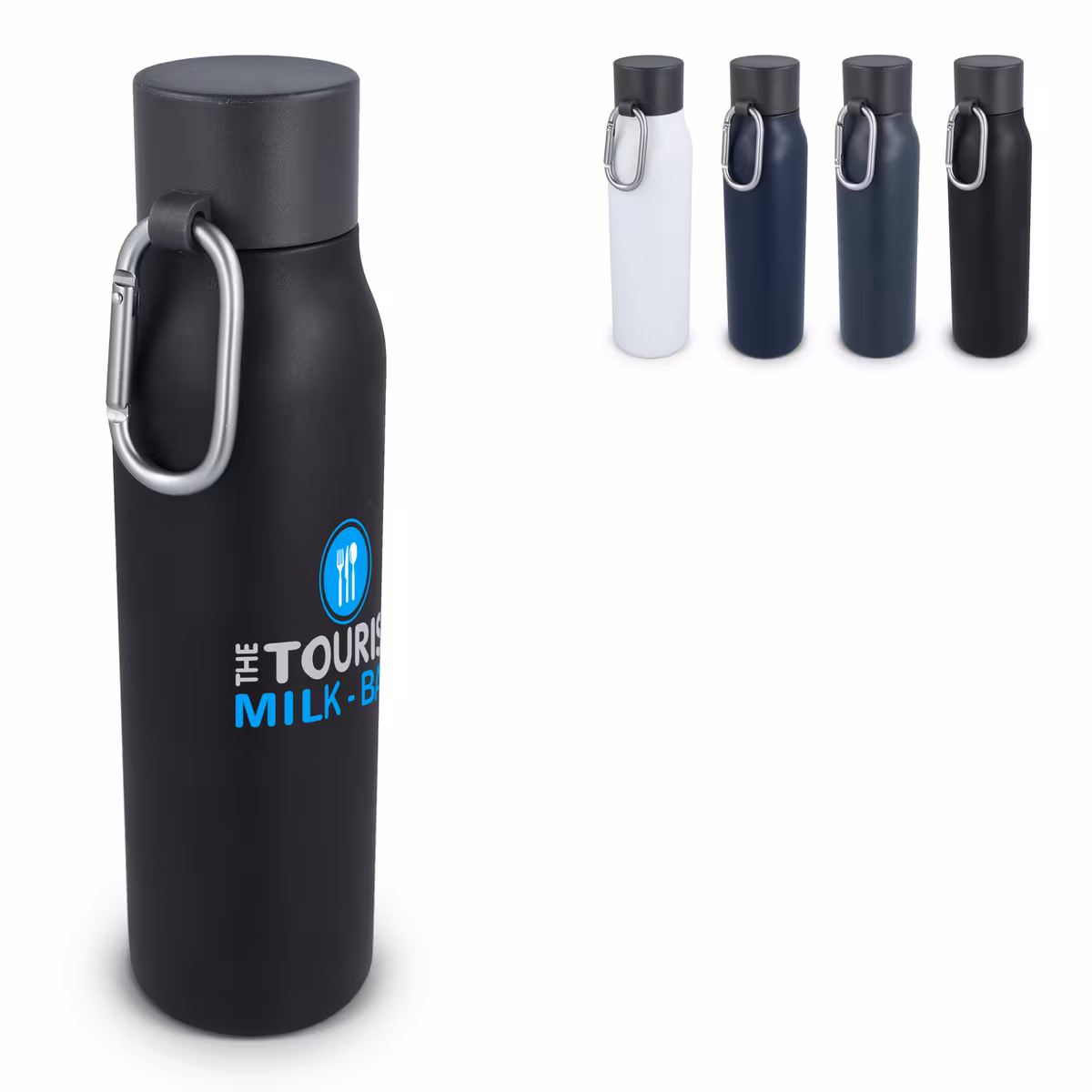 Vue 8 de Bouteille isotherme à mousqueton, finition mate, 600 ml