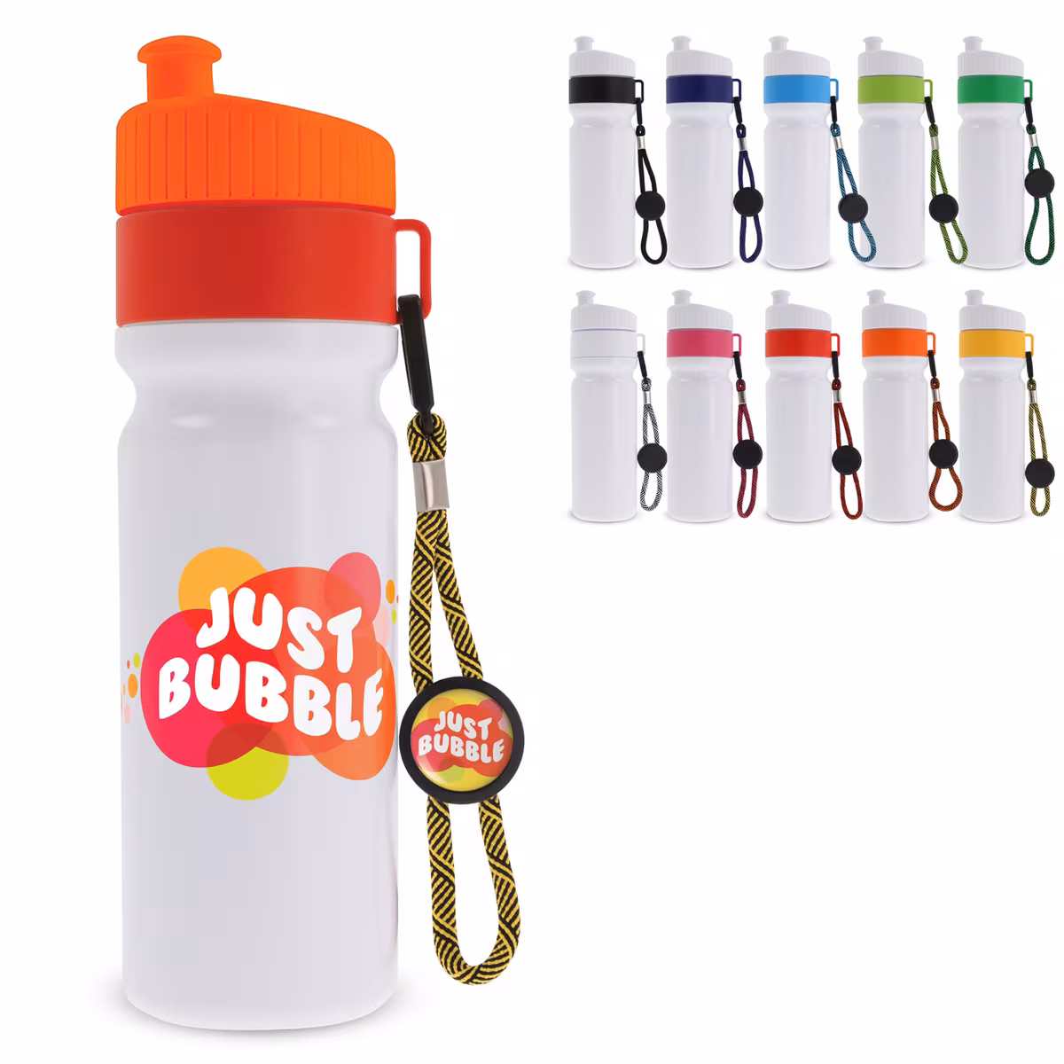 Vue 6 de Bidon de sport avec bord et cordon 750ml