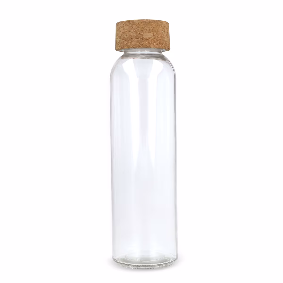 Vue 1 de Bouteille en verre recyclé avec bouchon en liège 500ml