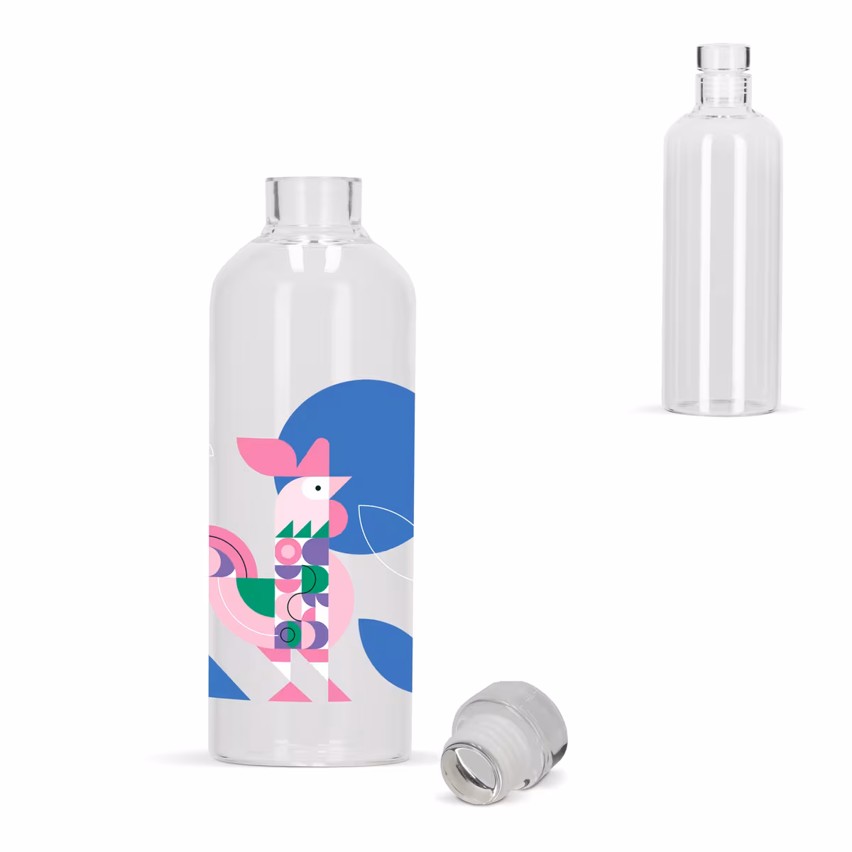 Vue 4 de Bouteille en verre 750ml
