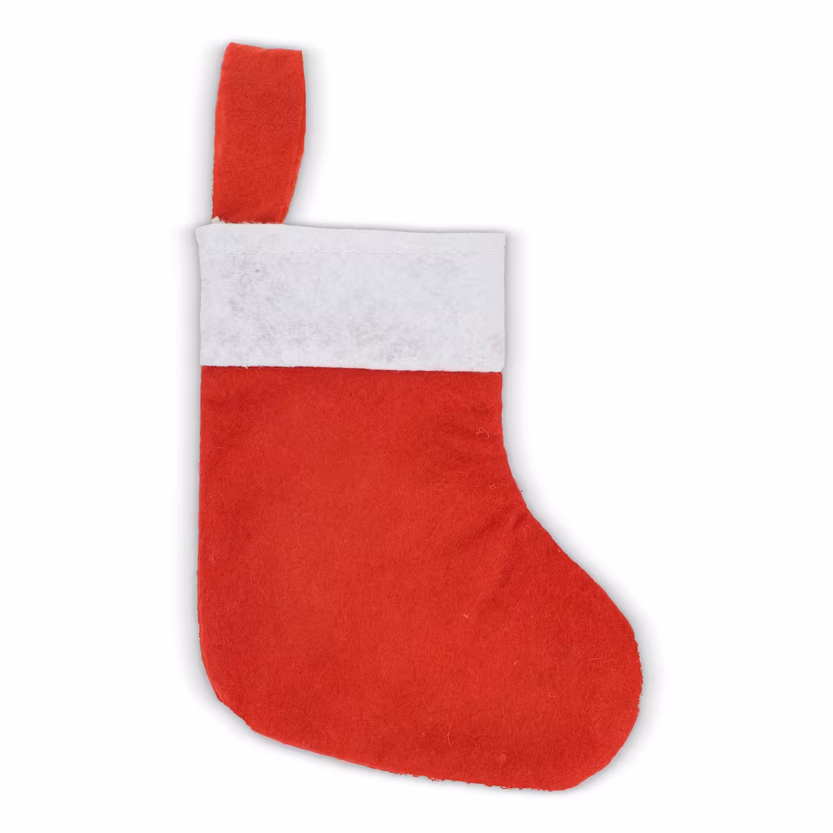 Vue 2 de Bas de Noël en feutre 20 cm
