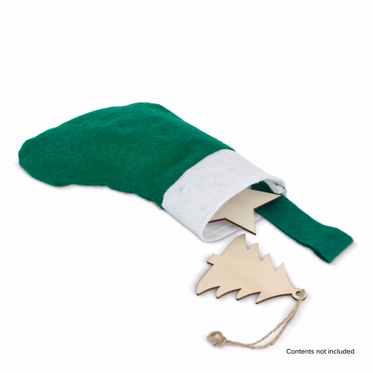 Vue 8 de Bas de Noël en feutre 20 cm
