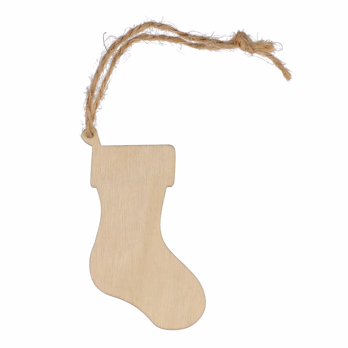Ornement de Noël en bois en forme de bas
