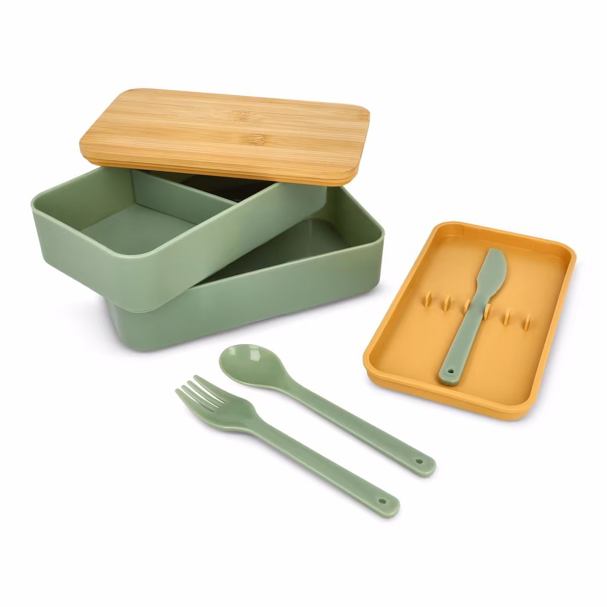 Vue 23 de Boîte à lunch Bento R-PP & Bambou