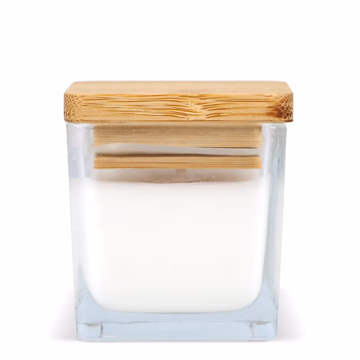 Vue 2 de Bougie végétale Chakra dans un pot en verre