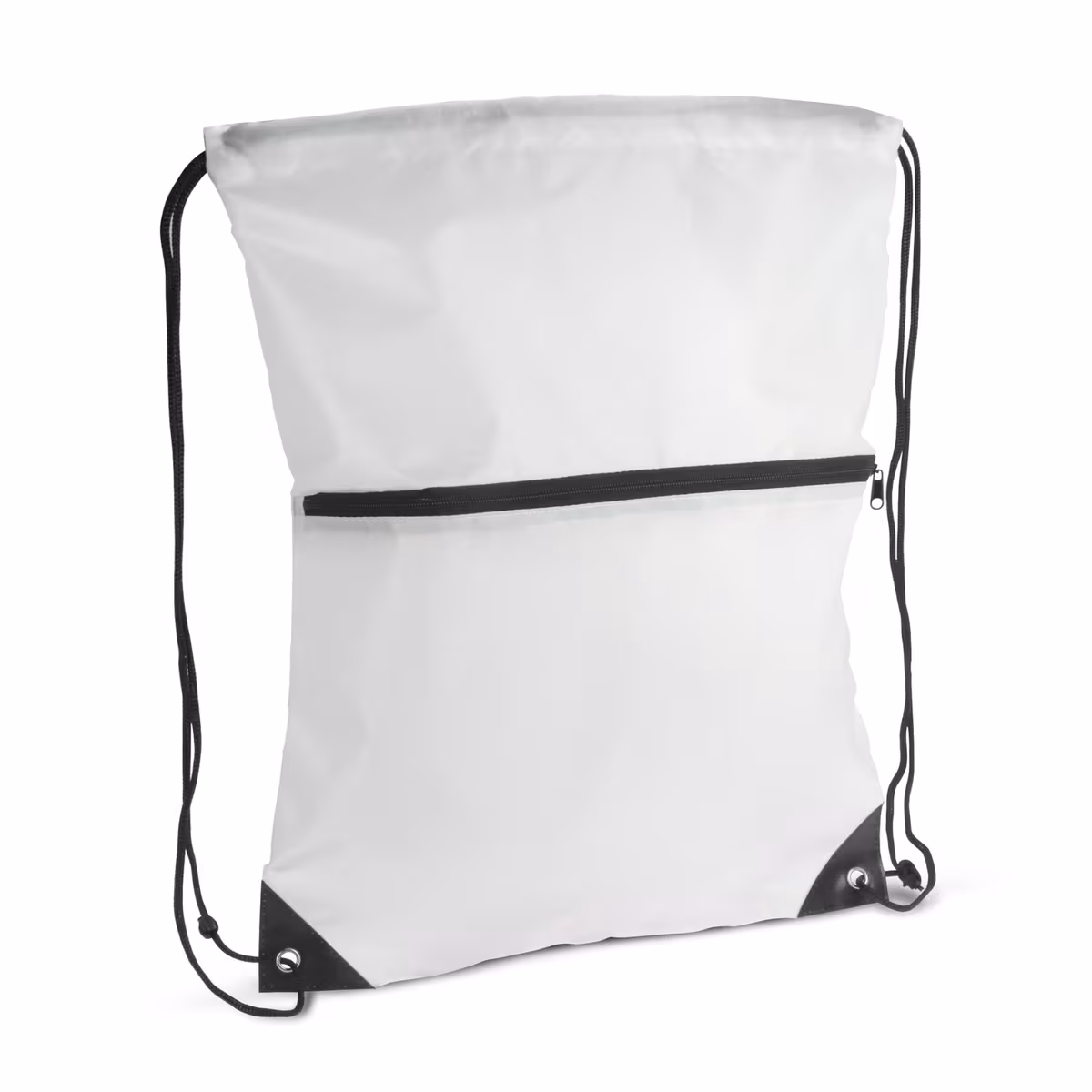 Sac à cordon 210T R-PET avec fermeture éclair