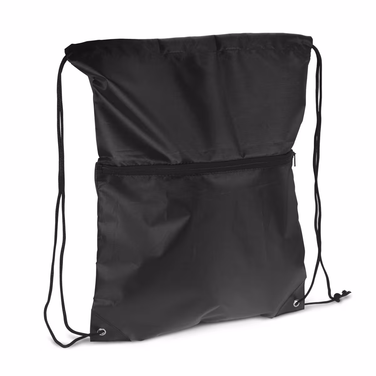 Vue 5 de Sac à cordon 210T R-PET avec fermeture éclair