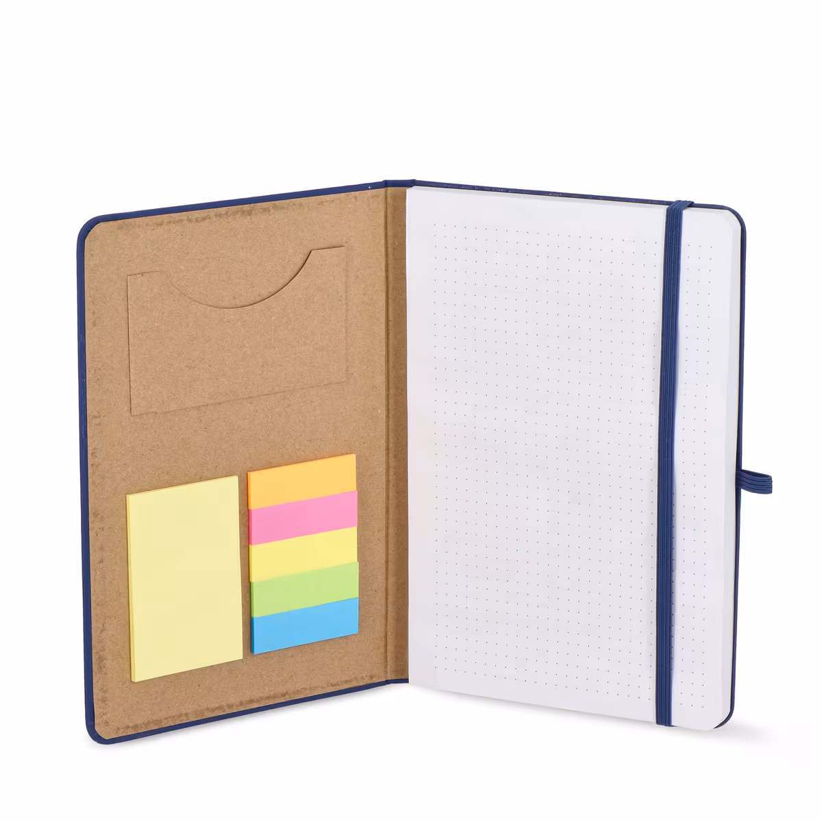 Vue 22 de Carnet Olmo à couverture rigide en PU A5 avec notes autocollantes