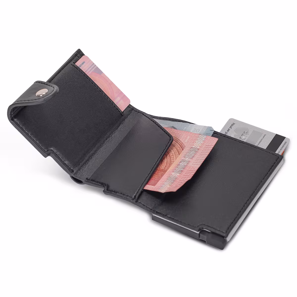 Vue 7 de Portefeuille avec porte-cartes bleue RFID