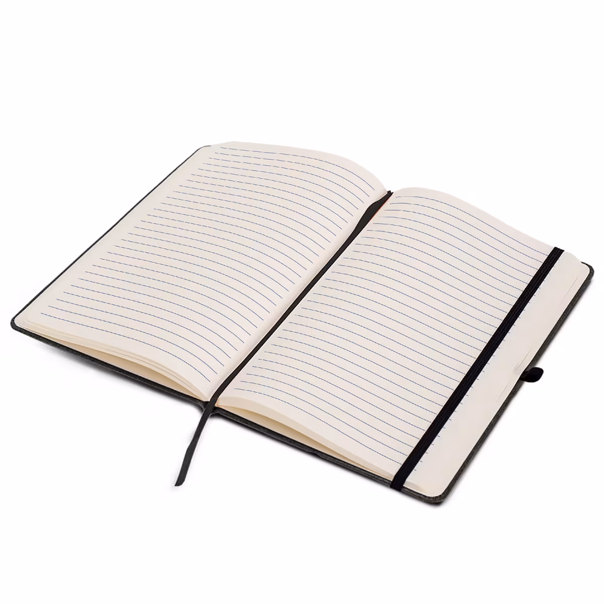 Vue 3 de Carnet A5 couverture rigide en cuir recyclé